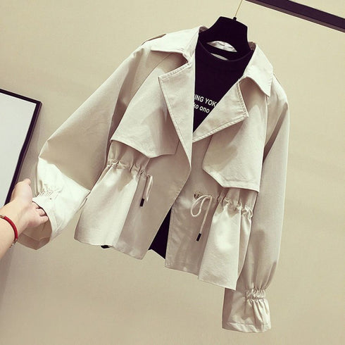 Women's short short trench coat - ROUTINE FASHION